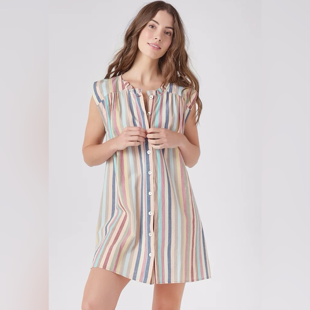 BNWT Pink Chicken Marilyn Dress in Vintage Stripes size XS